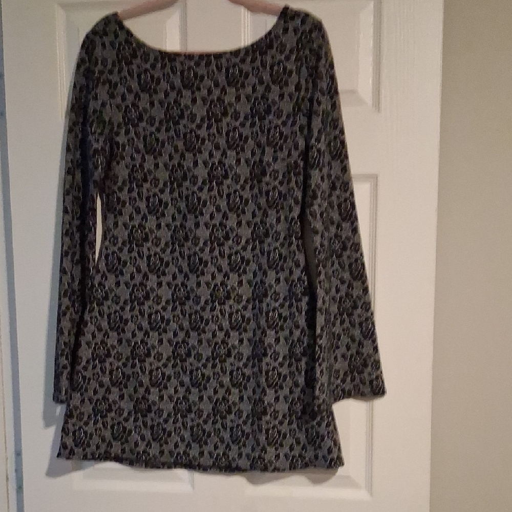 Vici Black and Gray Leopard Tunic